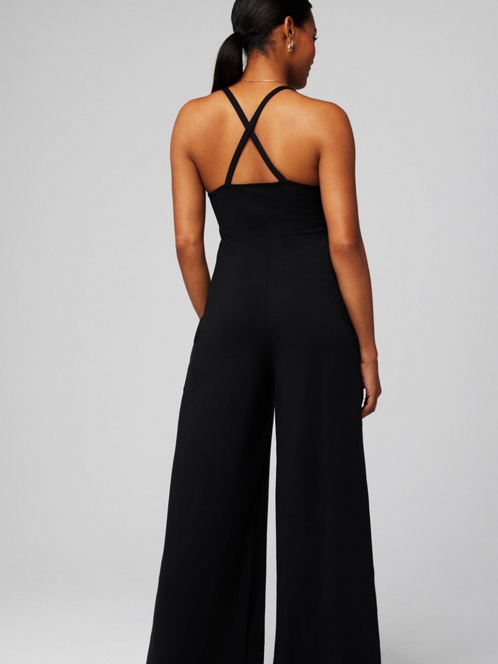 Fabletics Black Scoop-Neck Wide-Leg Jumpsuit - Picture 2 of 2